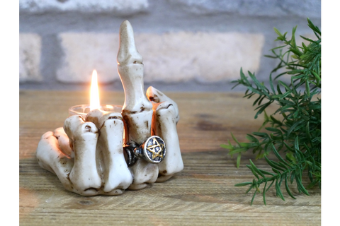Skeleton Hand T-Light Holder
