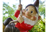 Cheeky gnome on a rope