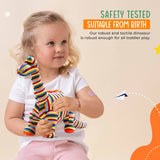 Knitted Stripe Diplodocus Large Teddy