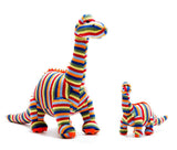 Knitted Stripe Diplodocus Large Teddy