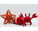 Starfish Baby Rattle, Fair Trade Crochet Organic Cotton