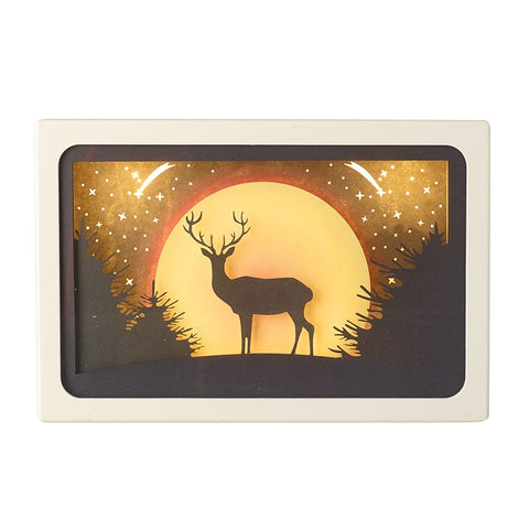 Deer and Moon light up Box