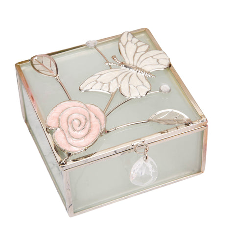 Square Butterfly trinket box