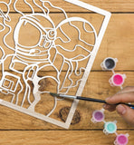 Wooden Space Scene Art CraftKit