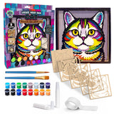 Wooden Cat Art Craft Kit