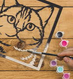 Wooden Cat Art Craft Kit