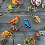 Colourful Metal Birds / Tree Wall Art