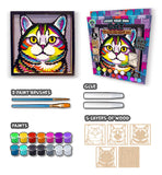 Wooden Cat Art Craft Kit