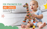 Knitted Stripe Diplodocus Large Teddy