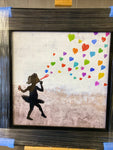 Banksy Inspired Picture with Black Frame