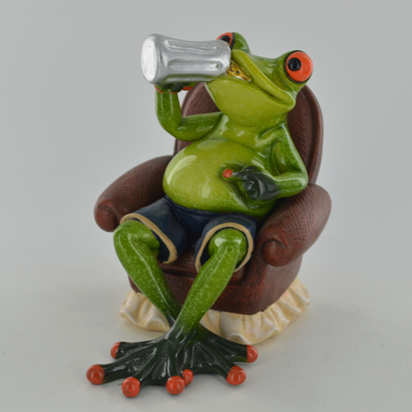 Beer drinking sitting Frog