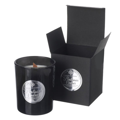 Glass Candle Balsam Ceder In Box