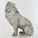 Regal Silver Sitting Lion