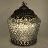 Large Silver Led Lantern